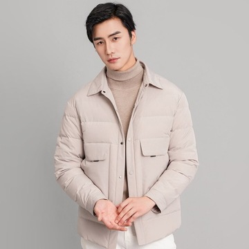 Męska kurtka puchowa nowy koreański 90% biała kurt