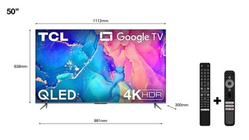 TCL 50C631 QLED DVB-T2/HEVC — поврежден