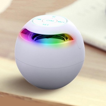 Мини-домашняя беспроводная Bluetooth-колонка с будильником, белая A