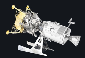 Металлическая Земля Apollo CSM Z LM Металл 3D Модель