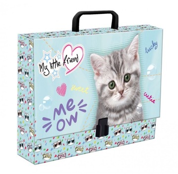 TECZKA Z RĄCZKA NA RYSUNKI GRUBA TWARDA A4 MY LITTLE FRIEND KOT KOTEK