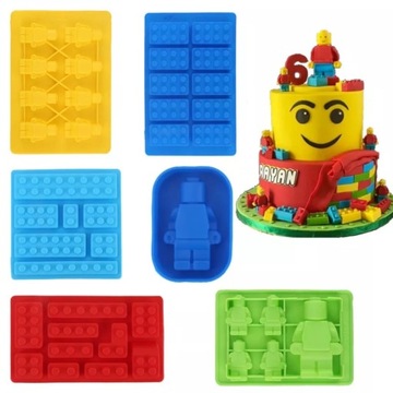 СИЛИКОНОВАЯ ФОРМА ДЛЯ ШОКОЛАДА, ПРРАЛИНЕ, ЖЕЛЕЙНЫХ ТОРТОВ LEGO BRICKS 847