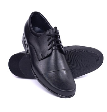 TIMO 068 CZARNY BUTY CHŁOPIĘCE KOMUNIA R38 SKÓRA NATURALNA
