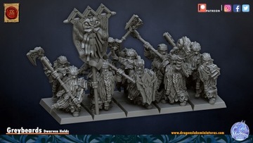 Гномьи Седобородые + CMD - DL Miniatures - 3D-печать