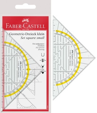 FABER-CASTELL Trójkąt geometryczny ekierka 4w1