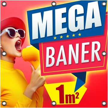 Baner reklamowy 1m2 powlekany PREMIUM supermocna PLANDEKA REKLAMOWA projekt