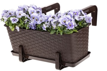 ПОДСТАВКА ДЛЯ БАЛКОННОГО ЯЩИКА, ротанг, 40 см, КОРИЧНЕВЫЙ