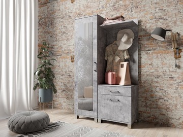 ШКАФ ДЛЯ ПРИХОЖЕЙ С СОВРЕМЕННЫМ ЗЕРКАЛОМ SONOMA