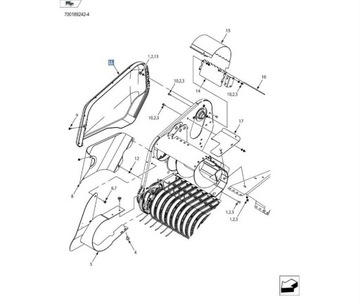КРЫШКА КОРПУСА ПРЕССОВАНИЯ 700189199 CNH NEW HOLLAND CASE