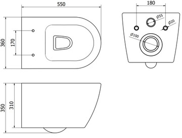 УНИТАЗ MEXEN RICO МЕДЛЕННО ЗАКРЫВАЮЩИЙСЯ ЖЕСТКОЕ СИДЕНЬЕ