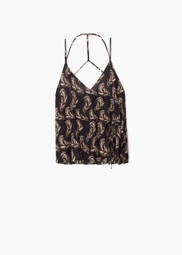 C1B007 ТОП С РЕМЕШКОМ MANGO__MF8, УЗОР ПЕРО_XS