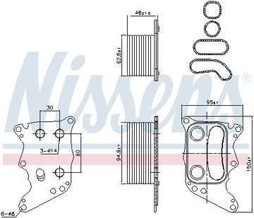 CHLADIČ OLEJE MOTOROVÉHO 90991 NISSENS CITROEN