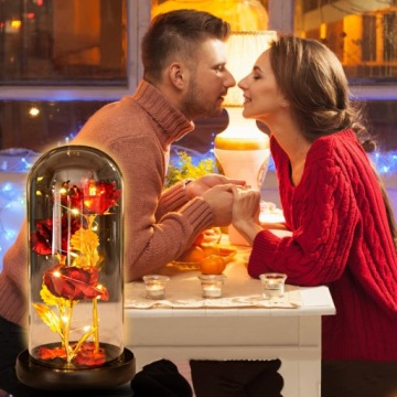 ВЕЧНАЯ РОЗА В СТЕКЛЕ, РОЗА СО СВЕТОДИОДНОЙ ПОДСВЕТКОЙ В СТЕКЛЯННОМ КУПОЛЕ ДЕНЬ СВЯТОГО ВАЛЕНТИНА