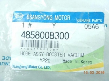 PŘÍVOD PODTLAK. SSANGYONG REXTON 03-06 D27