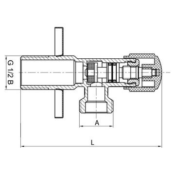 УГЛОВОЙ тарельчатый клапан 1/2x3/8 дюйма АЛМАЗ