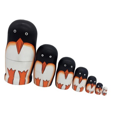 Set Of 7 Nesting Dolls Penguin Russian Doll
