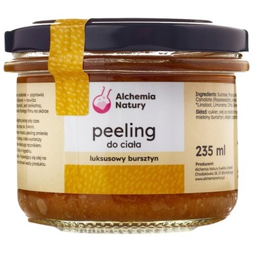 Peeling do Ciała LUKSUSOWY BURSZTYN 235ml Naturalny cukrowy Alchemia Natury
