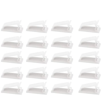 SAMOPRZYLEPNY ORGANIZER DO KABLI KLIPSY UCHWYT NA KABLE DO PRZYKLEJENIA 20x