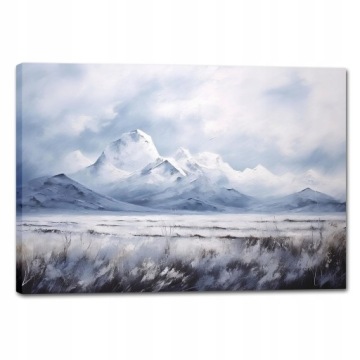 OBRAZ NA PŁÓTNIE DO SALONU NOWOCZESNY GÓRY ZIMA 100x70