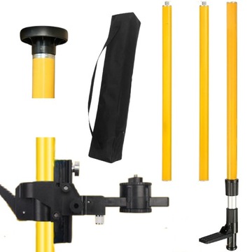 TYCZKA ROZPOROWA 3,65M DO LASERA POZIOMICY LASEROWEJ+ ADAPTER SKOSÓW STATYW