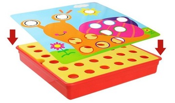 Кнопка-головоломка, кнопка, тренировка рук, мозаика, руководство, Монтессори, Эду