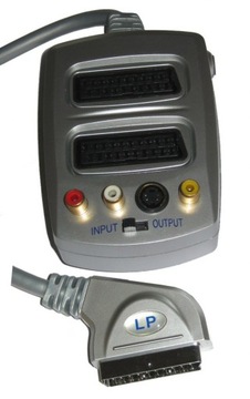 ZLA0427 Евроразветвитель SCART 1x вилка - 2x розетки 3x RCA SVHS кабель 0,3м