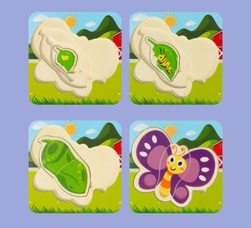 ДЕРЕВЯННЫЙ ПАЗЛ МОНТЕССОРИ ДЛЯ ДЕТЕЙ БАБОЧКА