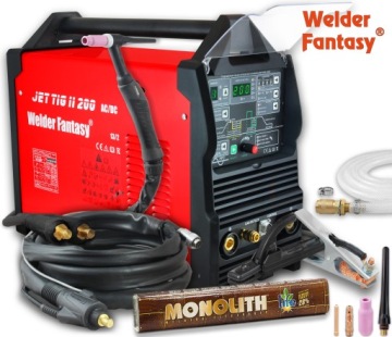 ИНВЕРТОРНЫЙ СВАРОЧНЫЙ АППАРАТ TIG JET TIG II 200 PULS MMA СТАЛЬНЫЕ АЛЮМИНИЕВЫЕ ЭЛЕКТРОДЫ