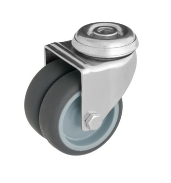 PODWÓJNE KOŁO SKRĘTNE 50mm NIE RYSUJE DO PALET KOLKO SKRETNE DO MEBLI