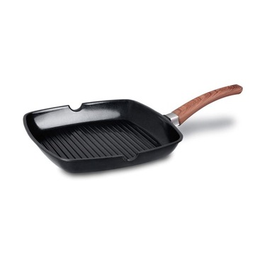 GRILLOWA PATELNIA CERAMICZNA 28 CM BEZTŁUSZCZOWA EKOCERAM NA INDUKCJĘ I GAZ