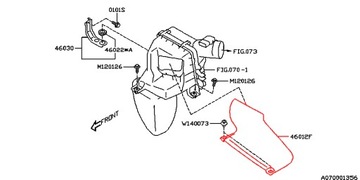 SUBARU OE 46012AL010 VSTUP LAPAČ FILTRU VZDUCHU