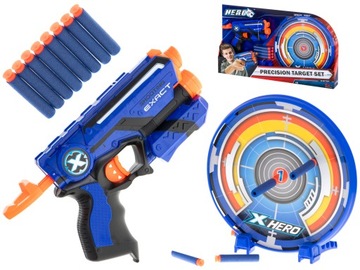 PISTOLET MASZYNOWY WYRZUTNIA 8 STRZAŁEK TARCZA