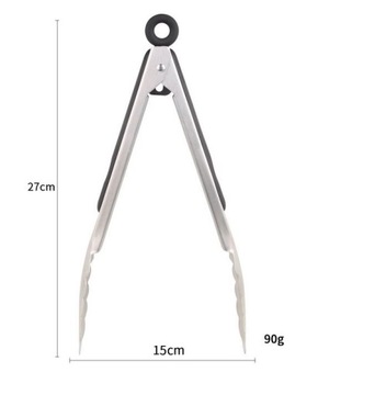 Щипцы кухонные, сталь, силикон, металлические ручки, 3 шт, набор для барбекю