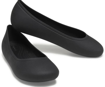 Crocs 209384-001 Brooklyn Flat czarne wsuwane buty baleriny W10 41-42