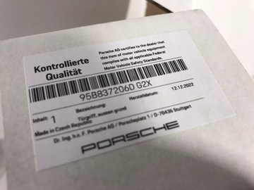 KLIKA DVEŘE PRAVÁ VNĚJŠÍ PORSCHE MACAN 95B837206DG2X