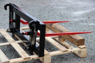 Каркасная тележка с рукавами и вилами для тюков соломы