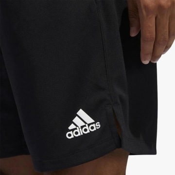 Męskie Spodenki Treningowe Adidas Szorty Czarne z Kieszeniami Oddychające L