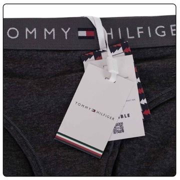 TOMMY HILFIGER BIKINI DAMSKIE MAJTKI 1P GRAFITOWE r.M