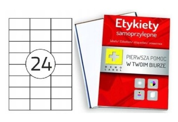 Etykiety samoprzylepne 100 ark. A4 70x37mm białe