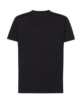 WYGODNY MĘSKI T-SHIRT KOSZULKA BAWEŁNIANA 155g CZARNA roz.L