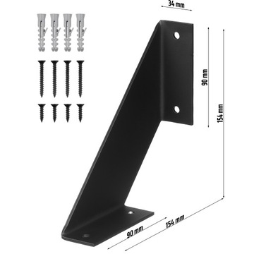 НАБОР 2x ОПОРА ДЛЯ ПОЛКИ УГЛОВОЙ КРОНШТЕЙН ДЛЯ ПОЛКИ ОПОРА LOFT ШПИЛЬКИ 15 СМ