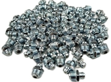 Масленка KALAMITKA ПРЯМАЯ M10x1 Комплект 100 шт. СТАЛЬ БЕЛАЯ ОЦИНКОВАННАЯ