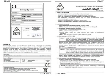 Электронный замок зажигания Lock Box AMT ПОЛЬША