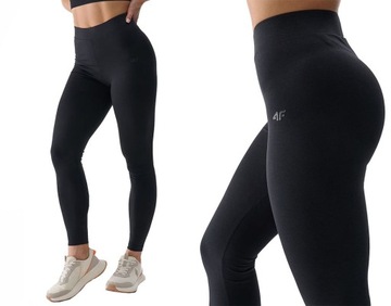 LEGGINSY 4F DAMSKIE WYSOKI STAN BAWEŁNIANE LEGINSY r.XS
