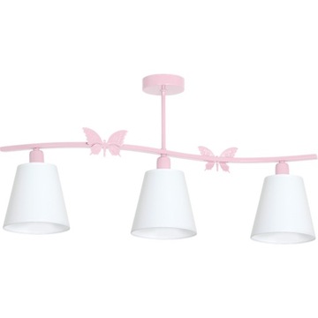 ŻYRANDOL LAMPA MOTYLKI POKÓJ DZIEWCZYNKI RÓŻOWA