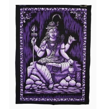 Batik indyjski ręcznie malowany, ozdoba, Kali XXl 80 x110 cm