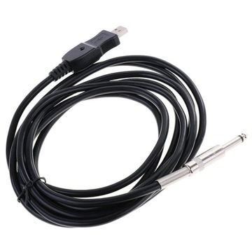 Гитарный интерфейс, переходник JACK 6,3 мм — USB 2,0 А, кабель длиной 3 м