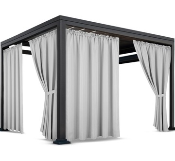 ZASŁONY NA TARAS 155x240 ZASŁONA OGRODOWA OGRODOWE Z TUNELEM WODOODPORNE