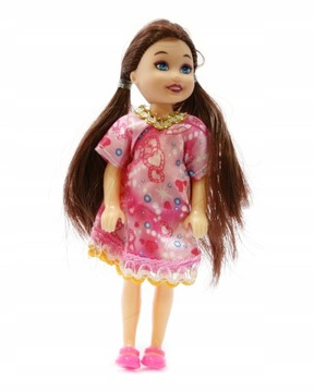LALKA + LUSTERKO 14cm MINI LALECZKA RÓŻNE UBRANKA
