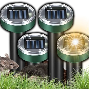 ZESTAW 4X SOLARNY ODSTRASZACZ KRETÓW NORNICE KRETY NAJMOCNIEJSZY